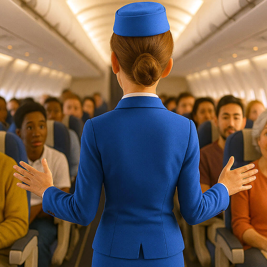Kate the flight attendant