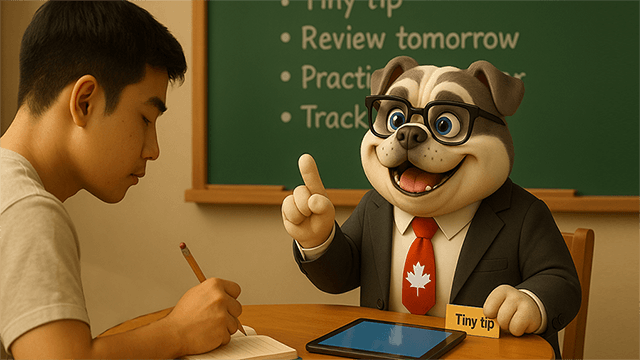 Teacher giving tips