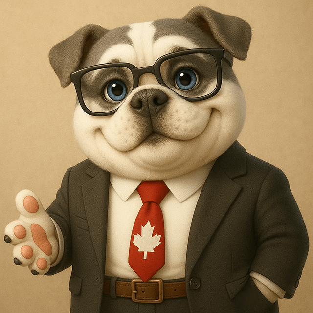 Rumpel the bulldog teacher waving hello
